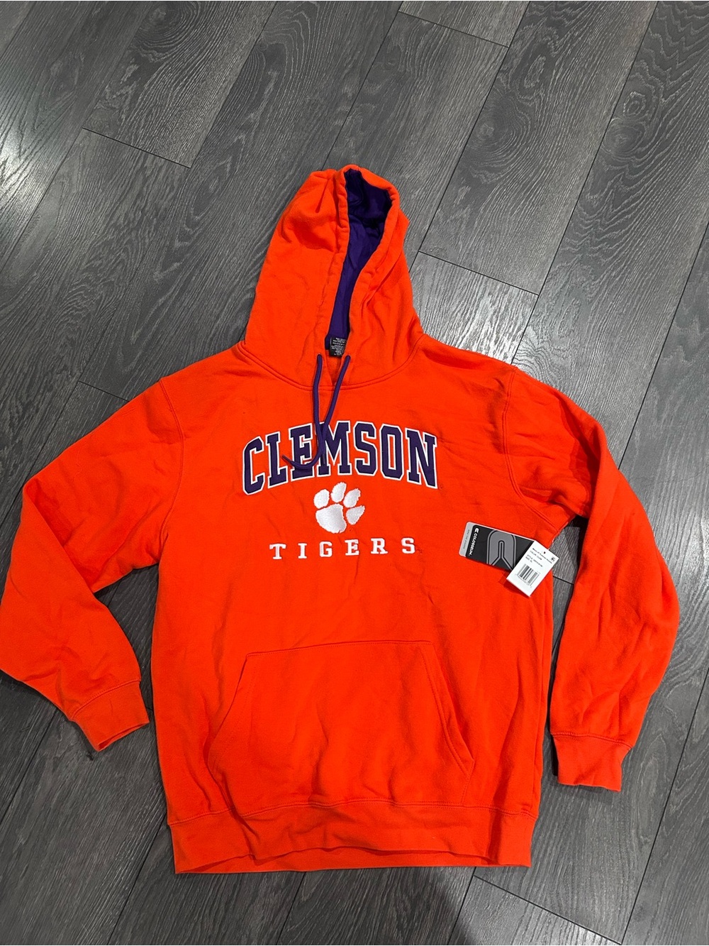 Colosseum Athletics Clemson Tigers Embroidered Detailed Hoodie XL Mens New NWT
